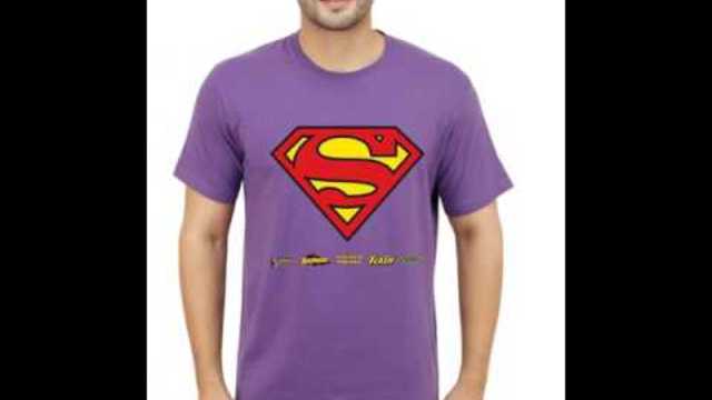 Navy Colour T Shirts Superman Justice League Printed
