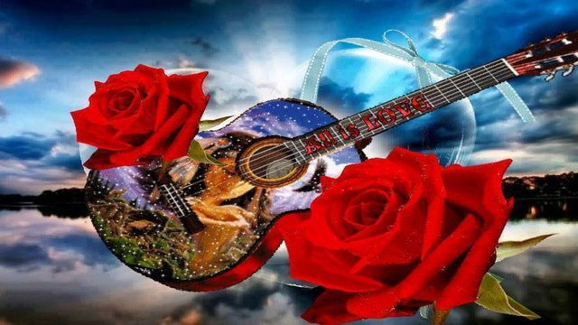 🌹🎶 Китара с любов и рози! ... (Ricky King music)  ... ...🌹🎶