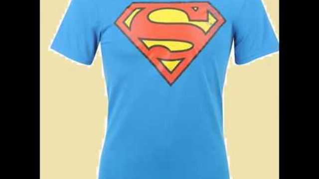 Superman Printed Silver Colour T Shirts