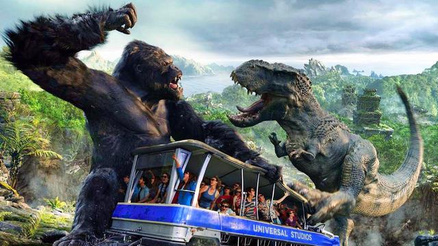 най-голямото 3Д изживяване : The World´s Largest 3D Experience | King Kong 360 3D at Universal Studios Hollywood vs. T-Rex