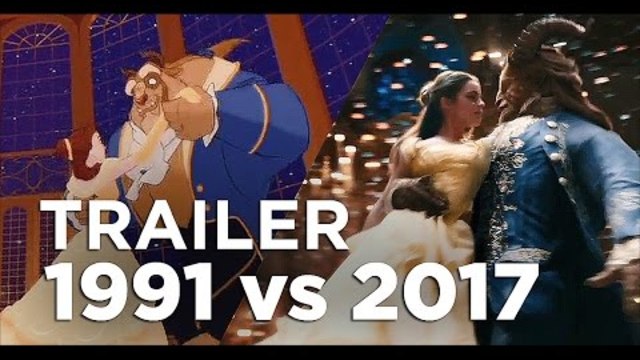 трейлър 1: анимацията с/у филма - Красавицата и Звяра # Beauty and the Beast Full Trailer - 1991 vs 2017 Comparison/Side by Side