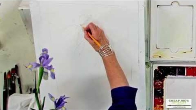 Watercolor Techniques with Janet Rogers - Painting an Iris - Part1