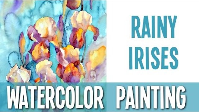 Watercolor Painting Demo - Rainy Irises