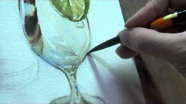 Рисуване-натюрморт-стъклени предмети /акварел/ част 3/3