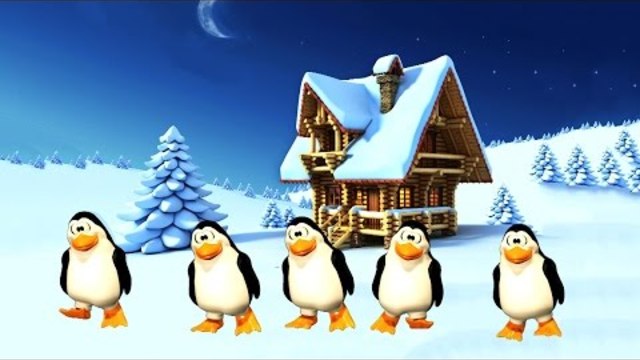 Пет малки пингвини | Детски стихчета | Бебешки песни | Детски стихчета | Учене Kids Видео