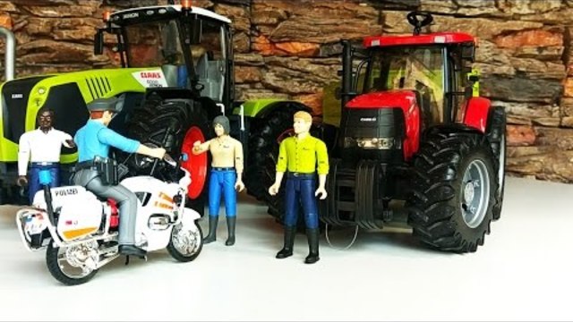 BRUDER TOYS Tractor Claas Case - RC Tractor gets unboxed and works hard for the first time