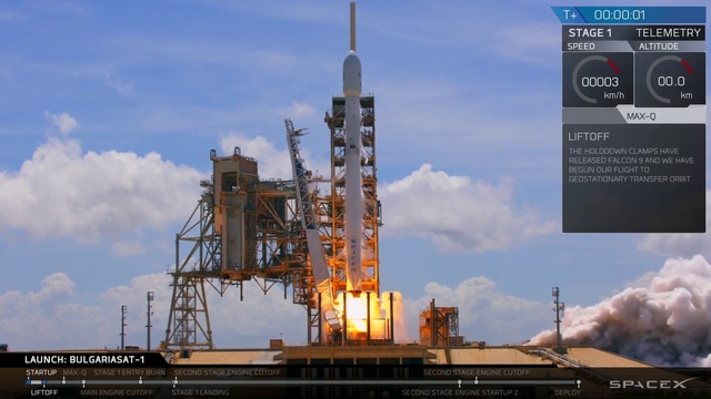 Изстрелването на BulgariaSat-1