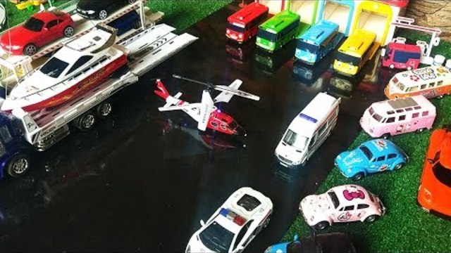 The Little Bus Tayo Learning Vehicles Police Car Fire Truck Helicopter for children Learning Kids