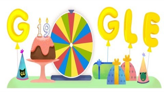 Честит рожден ден Google! (ВИДЕО) 27.09.2017 Google Birthday Surprise Spinner on Google's 19th Birthday Celebrating