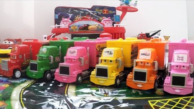 Learn Colors with Disney Cars 3 Mack Truck Hauler Lightning Mcqueen Garage Disney Cars 3 Mack Truck