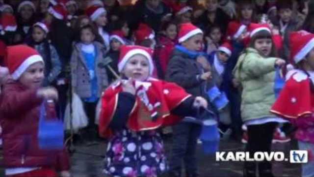 С коледарски песни грейна елхата в Розино