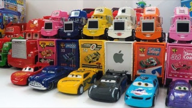 Learn Colours Cars Numbers Disney Pixar Tomica Truck Hauler Mack Truck Carry Case Disney Cars 3