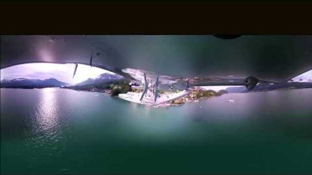360 Degree Camera under the wing of a Hydroplane