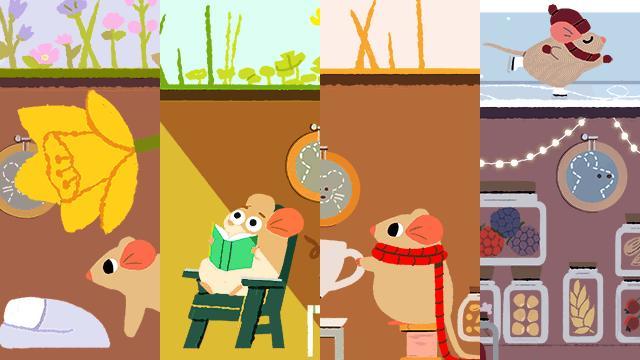 Четирите годишни времена с Гугъл драскулки и Антонио Вивалди 2017 four seasons by Google Doodle & Antonio Vivaldi