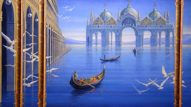 🎨 Романтика във Венеция! ... (painting) 🎻 (André Rieu music)  🎭