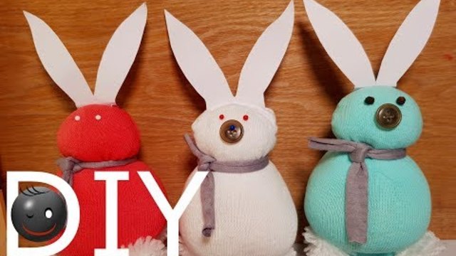 DIY-бързо и лесно великденски зайци от ориз, чорапи, за Вашия Великденски декор.❤❤❤