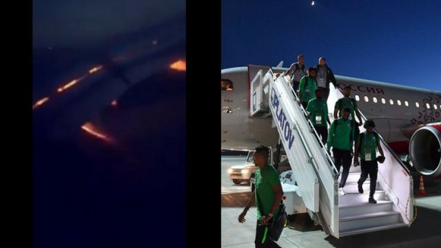 Самолетът на отбора по футбол на Саудитска Арабия се запали от птица над  Rostov On Don