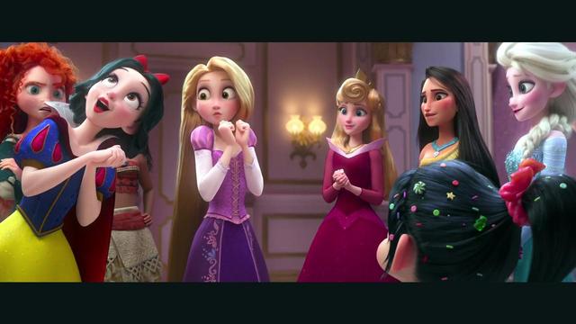 Дисни принцеси - анимирани ГЕРОИни - откъс сцена от Разбивачът РАЛФ 2: разбива интернета (4.I.2019)