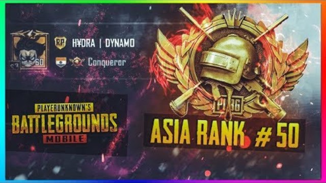 PUBG MOBILE LIVE | #50 RANKED PLAYER ASIA SERVER | CONQUEROR GAMEPLAYS ONLY