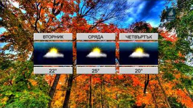 ТВ Черно море - Прогноза за времето 29.10.2018 г.