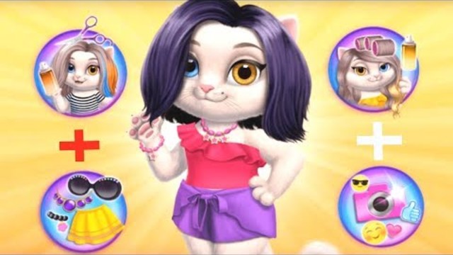Baby girls animals & Fluffy Cats Makeovers Android Games | Baby cartoon songs for kids