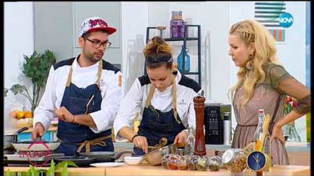 Дани Спартак и Светла приготвят телешко бонфиле изпечено в морска сол и бързо кексче на микровълнова