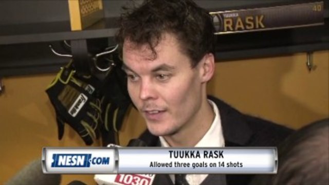 Tuukka Rask on Bruins' loss to Canucks