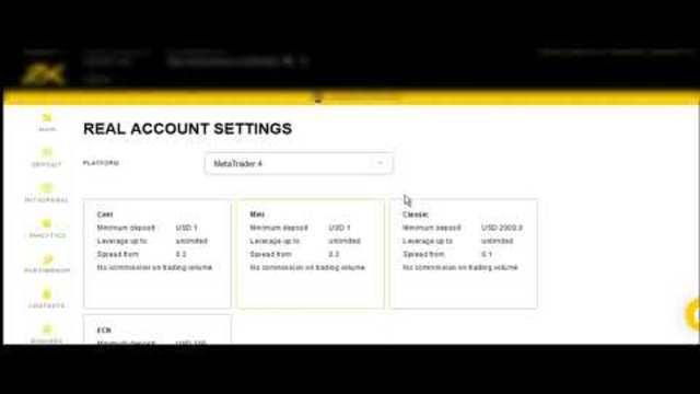 Procedure of opening trading account with Exness