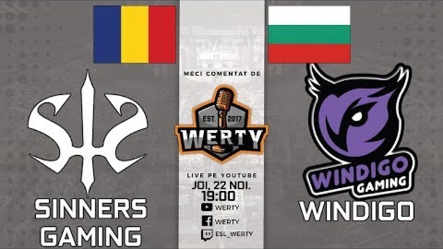 🔴(LIVE RO CS:GO) SINNERS GAMING (RO) vs. WINDIGO (BG) - €10,000 GRUPE ESL SEC
