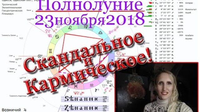 Кармическое Скандальное Полнолуние 23 ноября 2018 на оси Стрелец-Близнецы