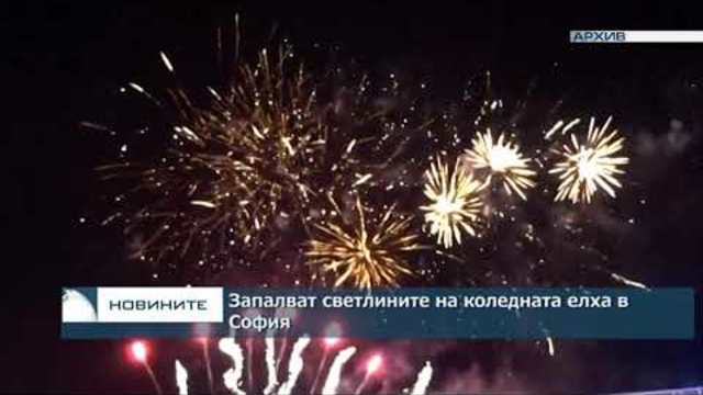 Запалват светлините на коледната елха в София