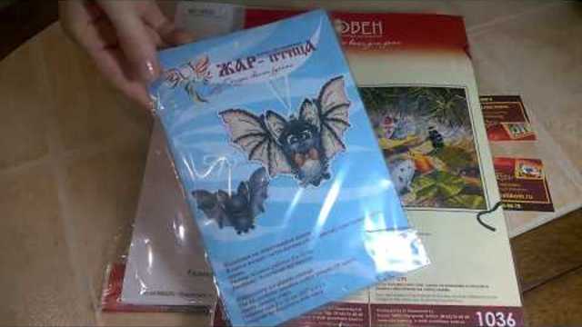 Обзор наборов для вышивания ("Летучий джентльмен", "9 карпов Кои", "Полнолуние")