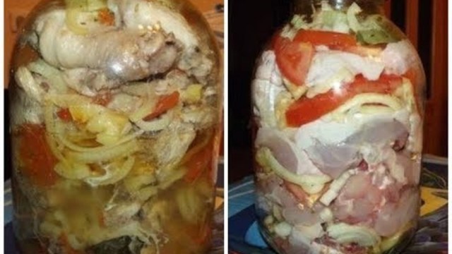 Пиле със зеленчуци в буркан  "Пръстите да си оближеш"