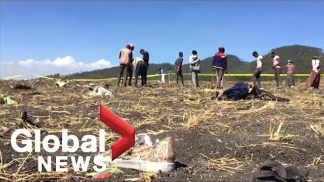 Отломки от катастрофата на Бонг със 157 пътници от 35 държави и се разби в Етиопия - Ethiopian Airlines flight