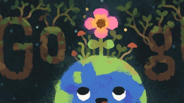 Пролетно равноденствие Spring Equinox 2019 Google Doodle! Честита първа пролет от Гугъл 20 март 2019 г.