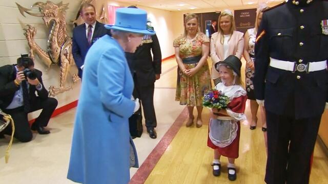 Little Girl Gets Smacked in Face After Meeting Queen Elizabeth in Cardiff, Wales