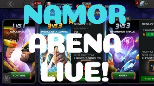 #3 Namor Arena Live - Let's Grind Until BG Starts! - Marvel Contest of Champions