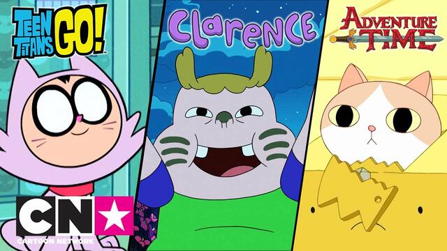 Малки Титани + Кларънс + Време за приключения | Проблеми с котки | Cartoon Network