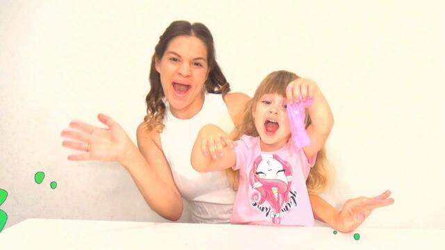 Making Slime with the fun children's song Finger Family Nursery Rhymes