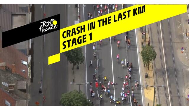 Попадат в последните KM / Crash в последния KM - Етап 1 / Етап 1 - Tour de France 2019